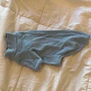 Blue Ribbed Dog or Cat Sweater